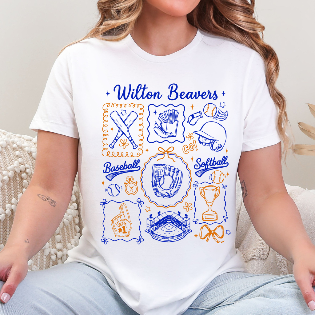 Wilton Beavers Baseball Softball Tee