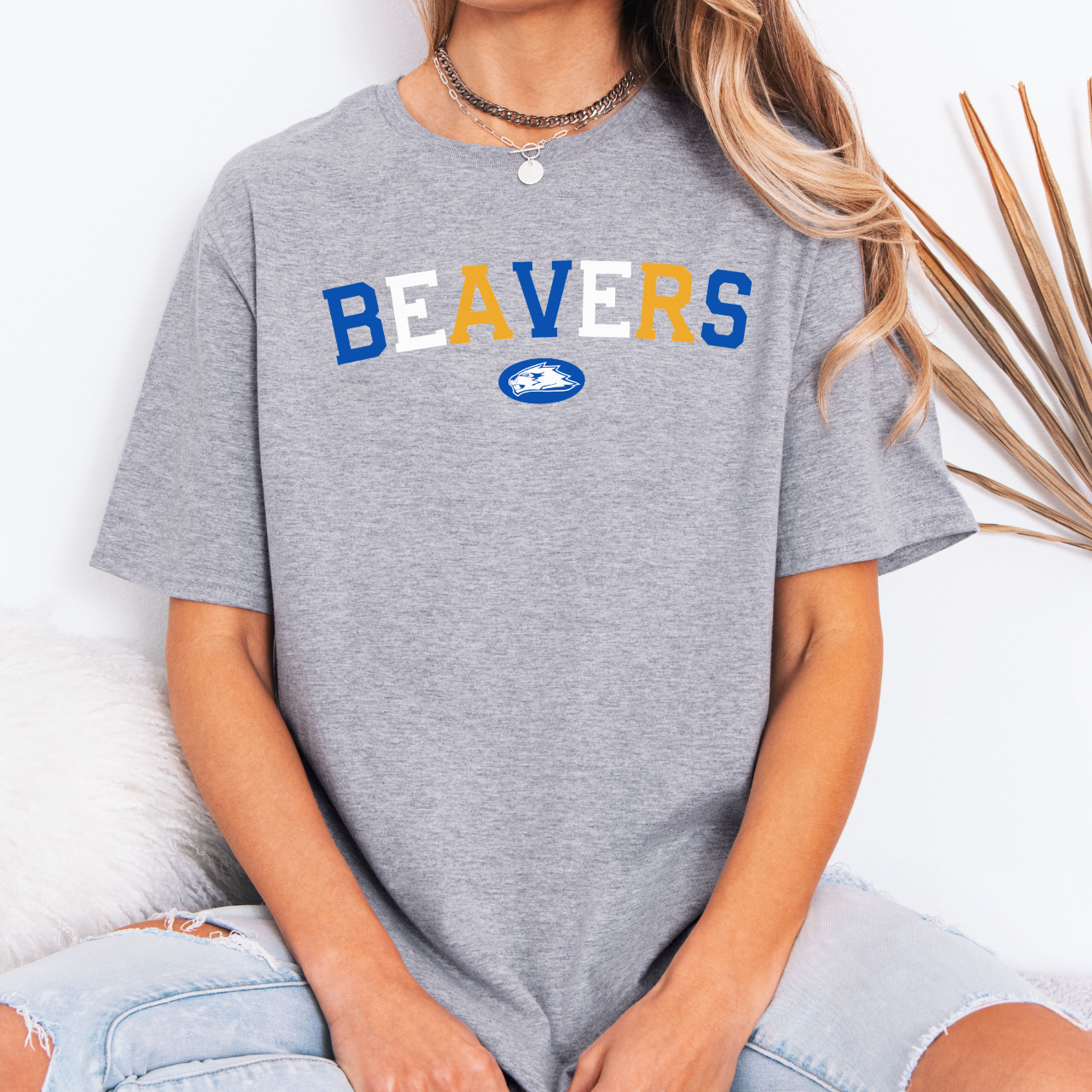 Wilton Beavers Classic Block Adult Tee