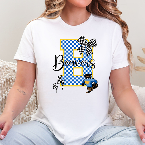 Checkered Beavers Mascot Tee