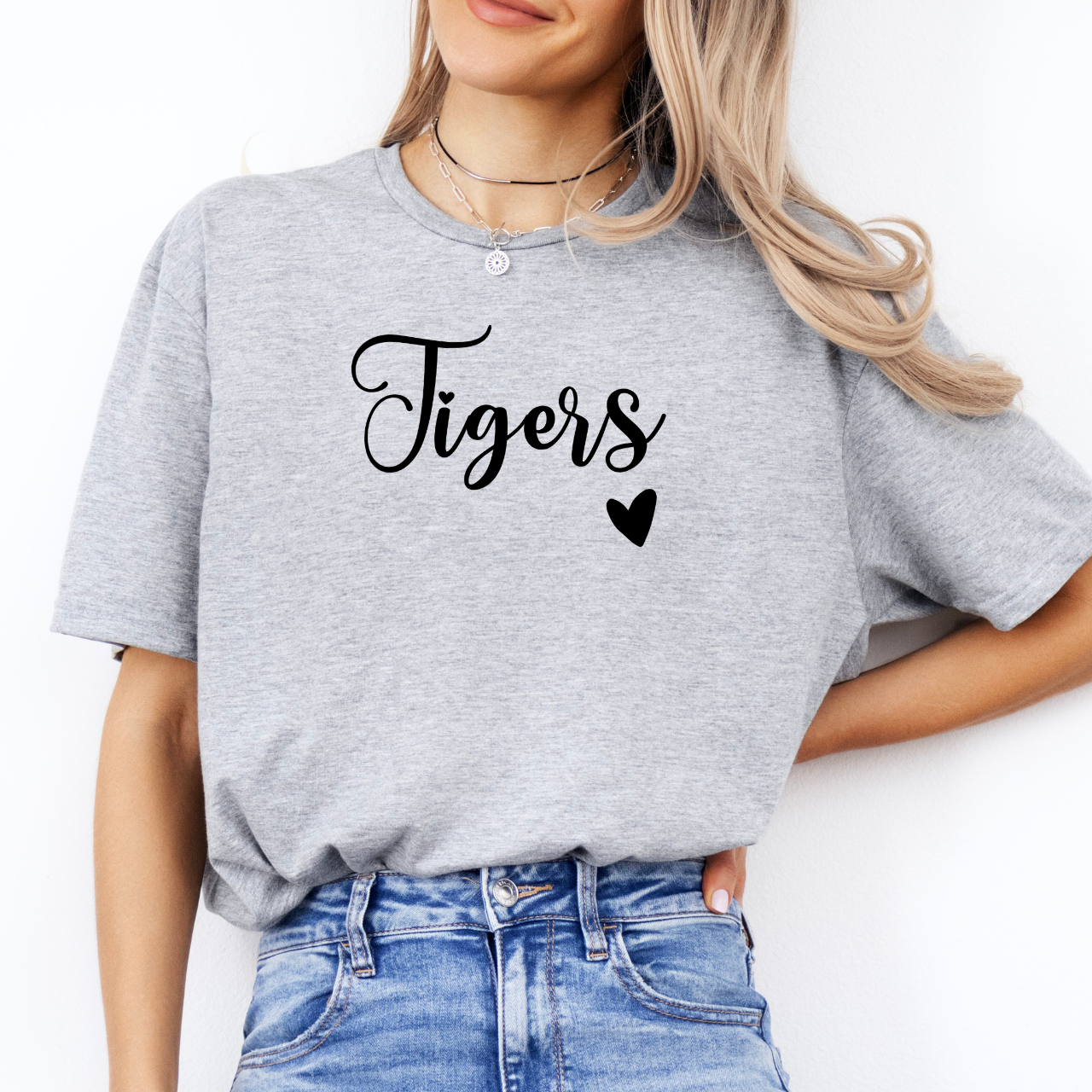 Tipton Tigers Script Heart Tee