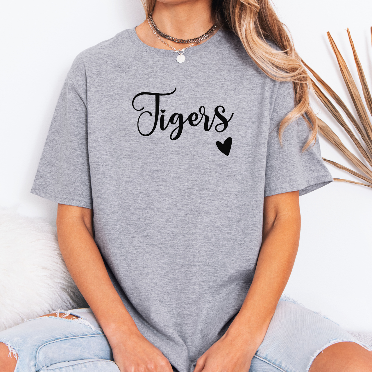 Tipton Tigers Script Heart Tee