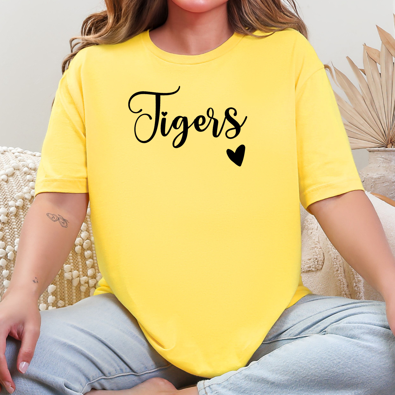 Tipton Tigers Script Heart Tee