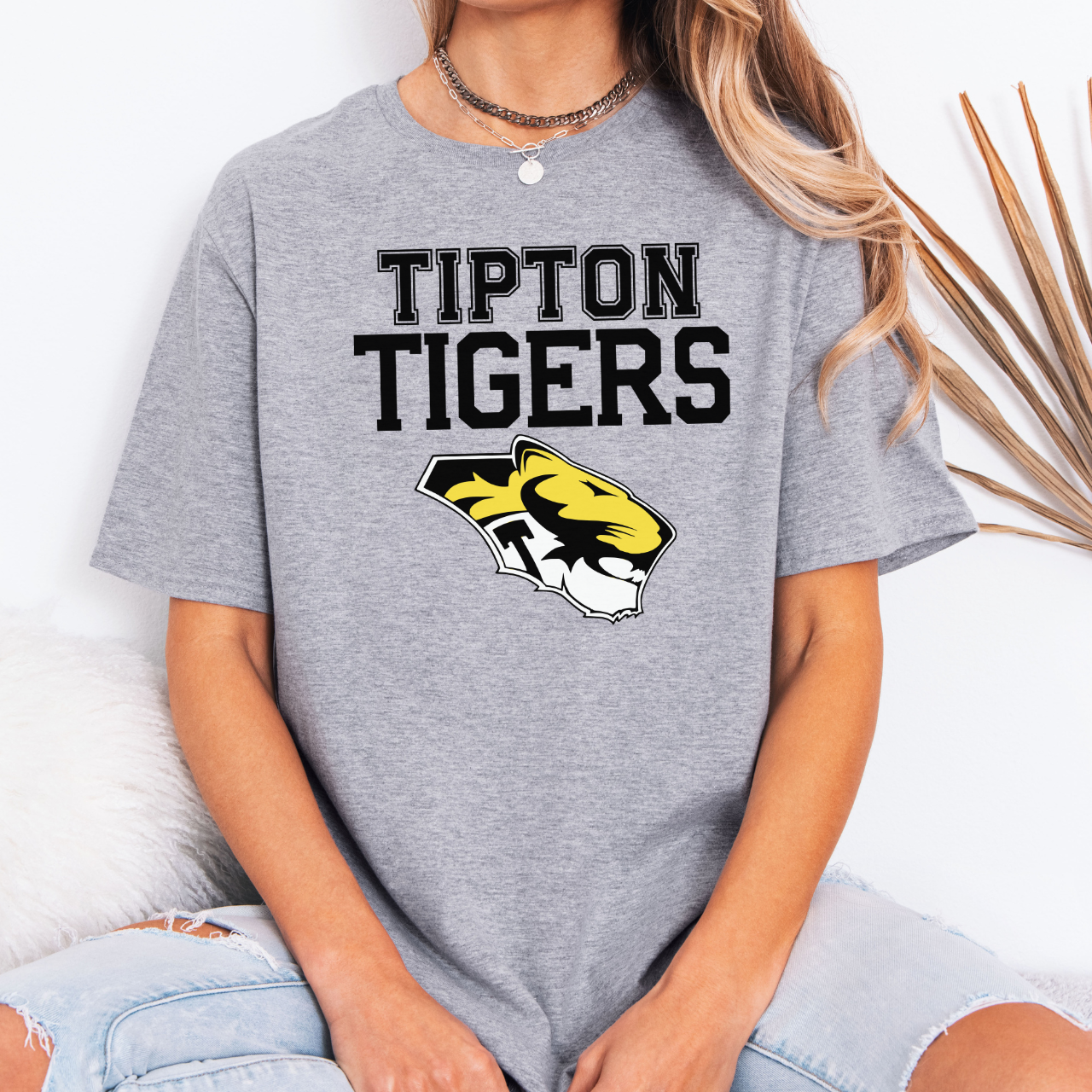 Tipton Tigers Mascot Block Tee