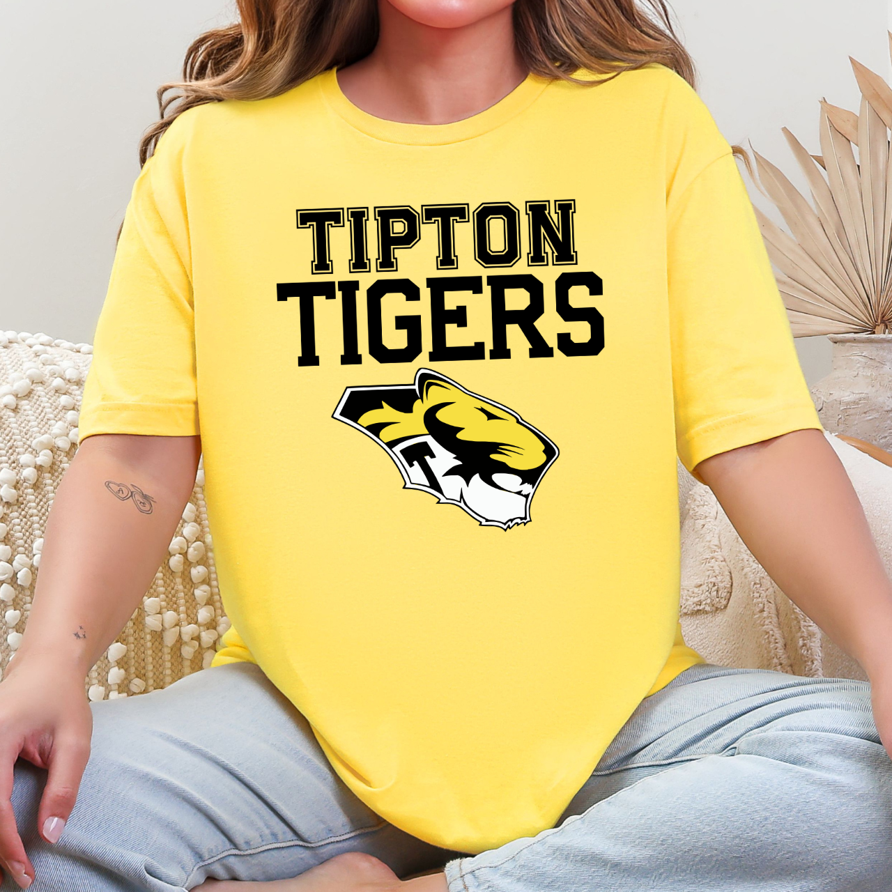 Tipton Tigers Mascot Block Tee