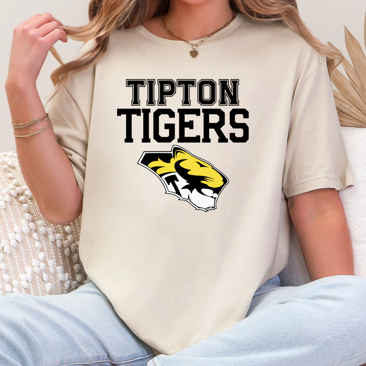Tipton Tigers Mascot Block Tee