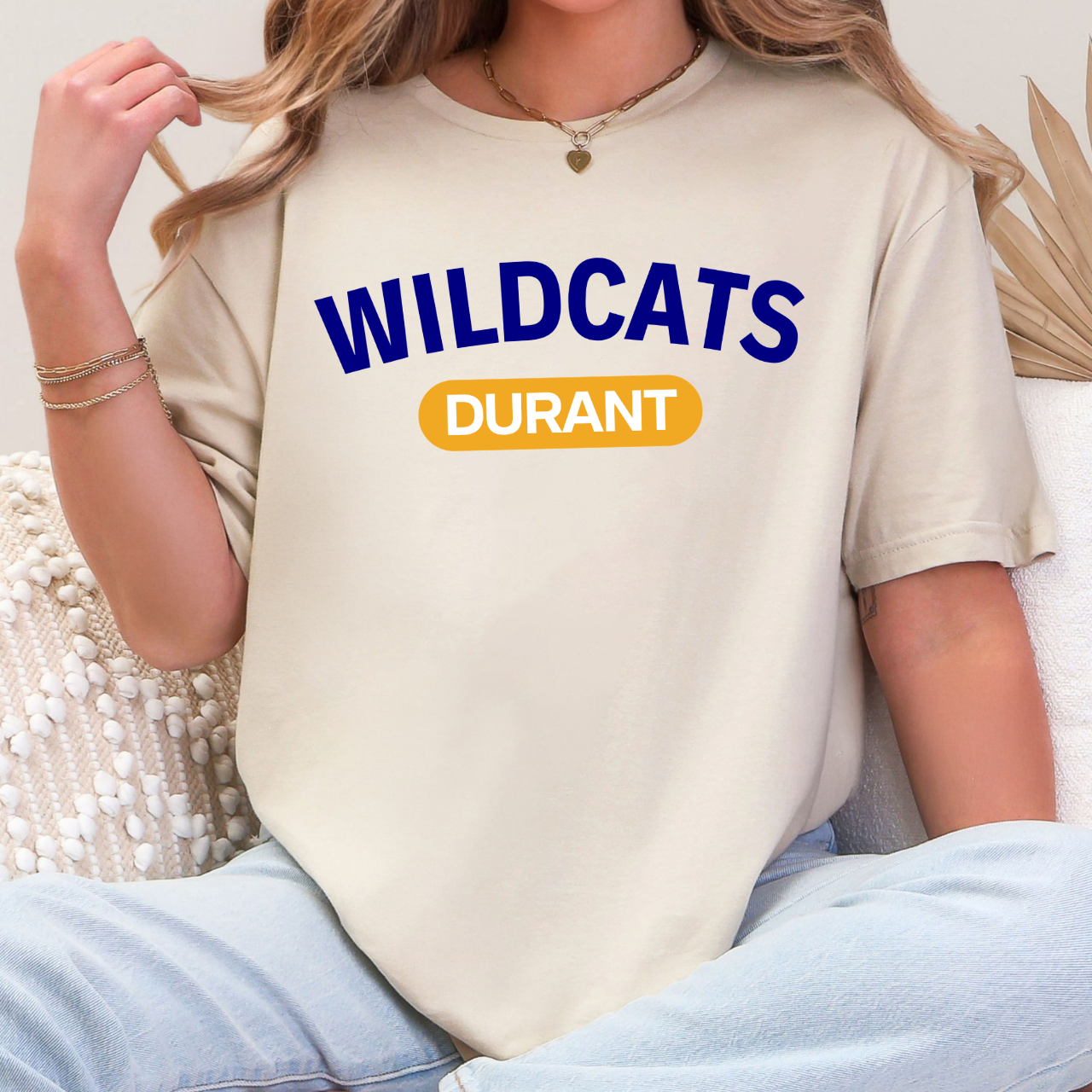 Durant Wildcats Classic Block Tee