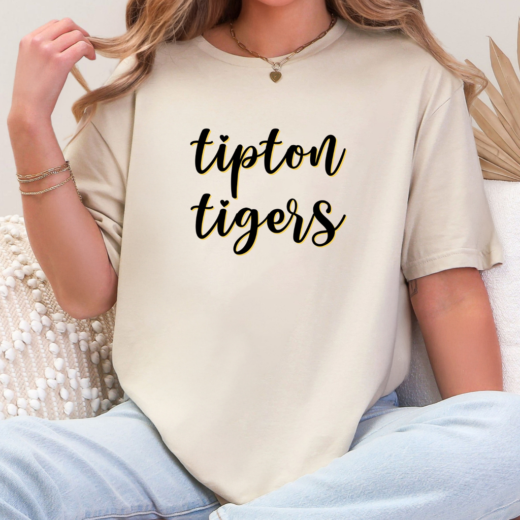 Tipton Tigers Script Cursive Tee