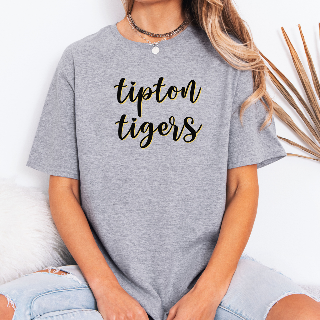 Tipton Tigers Script Cursive Tee