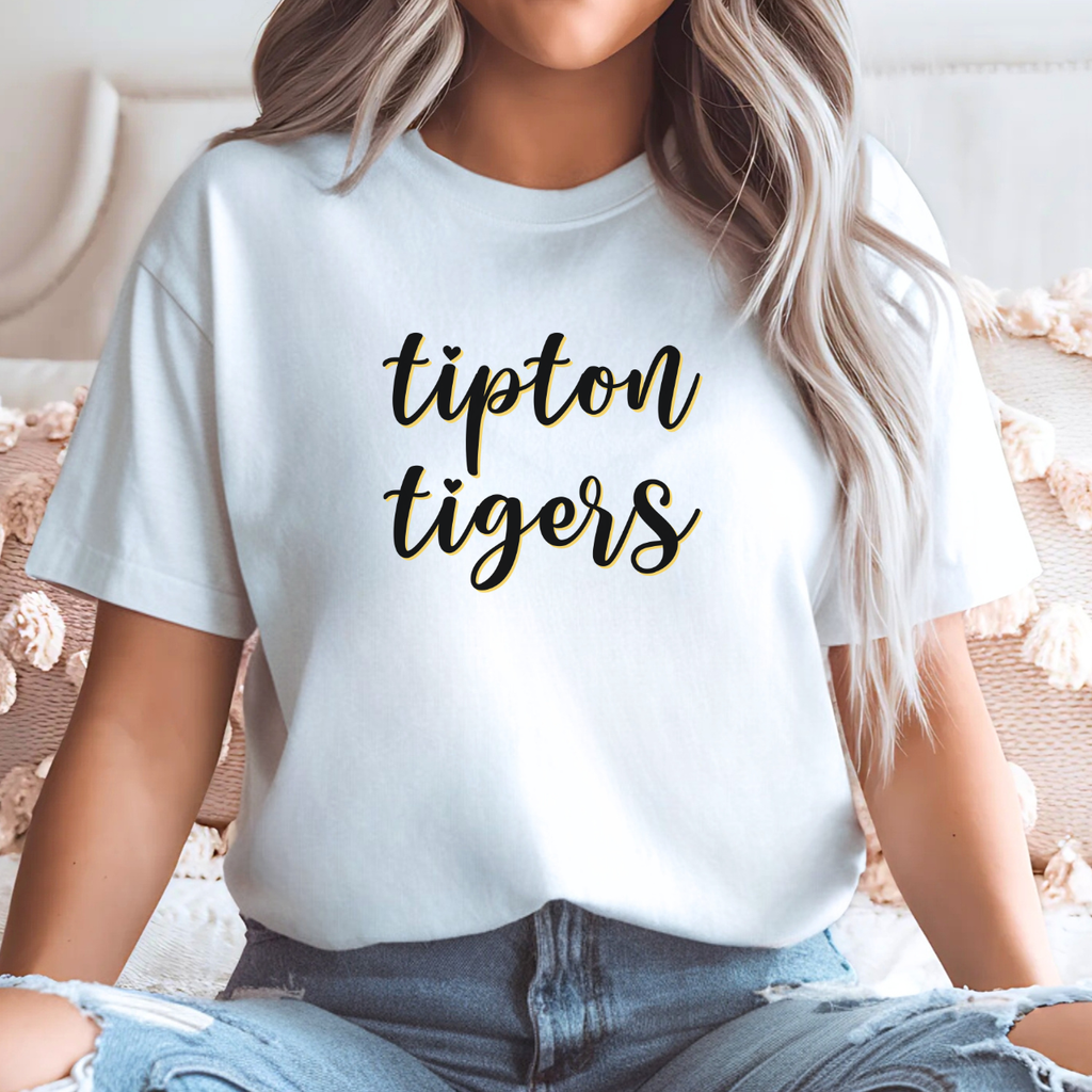 Tipton Tigers Script Cursive Tee