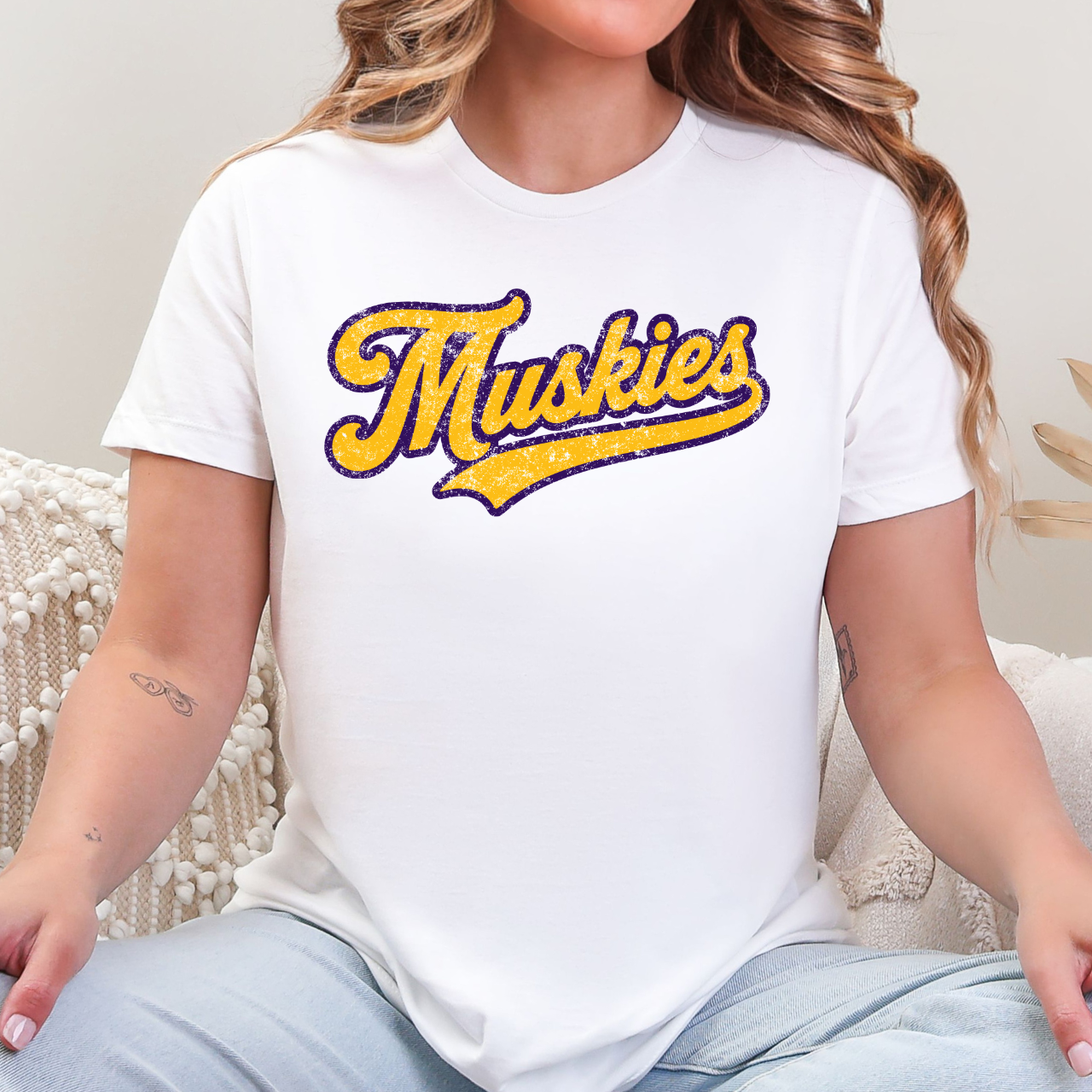 Muscatine Muskies Vintage Script Tee