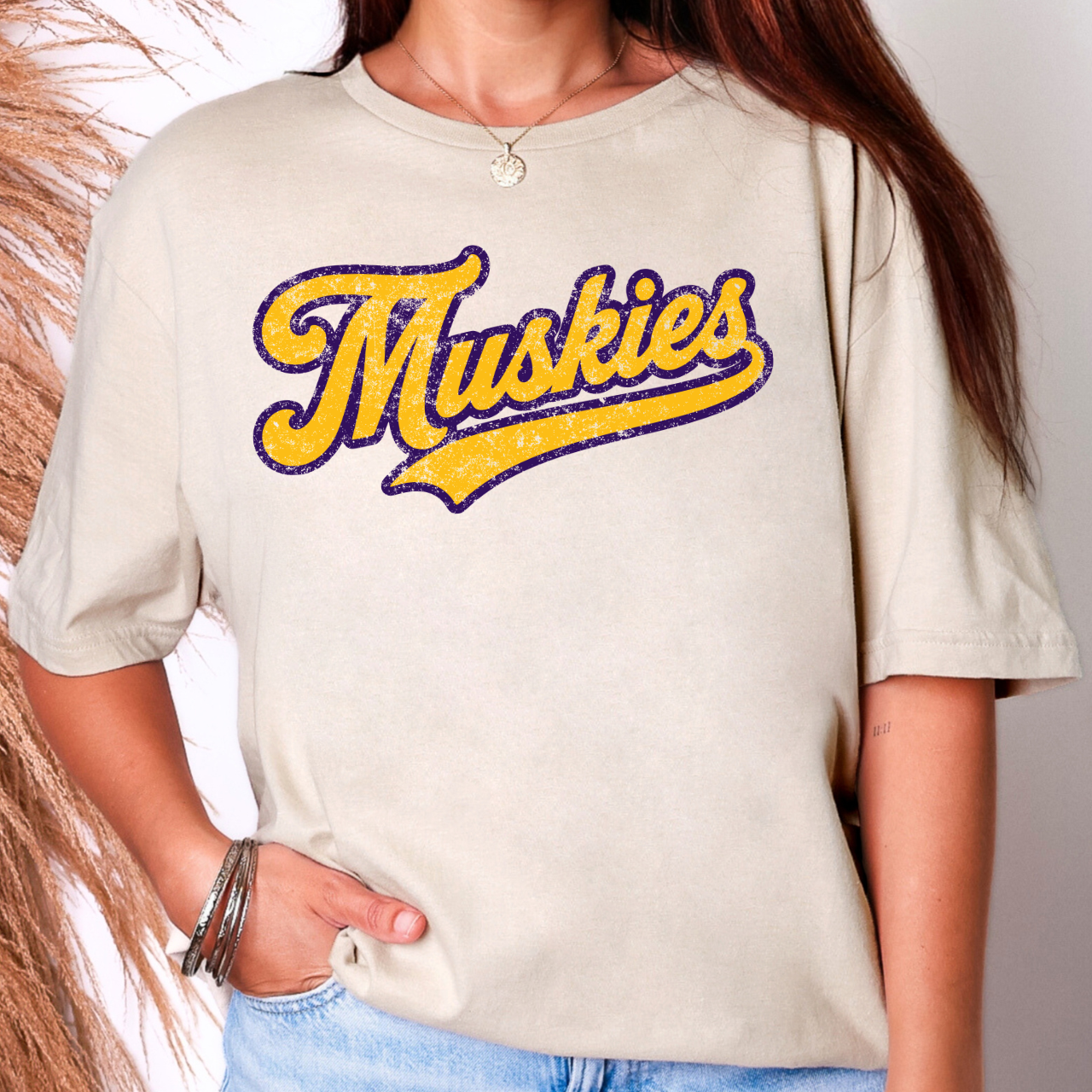 Muscatine Muskies Vintage Script Tee
