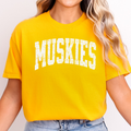 Muskies Distressed Varsity Arch Tee