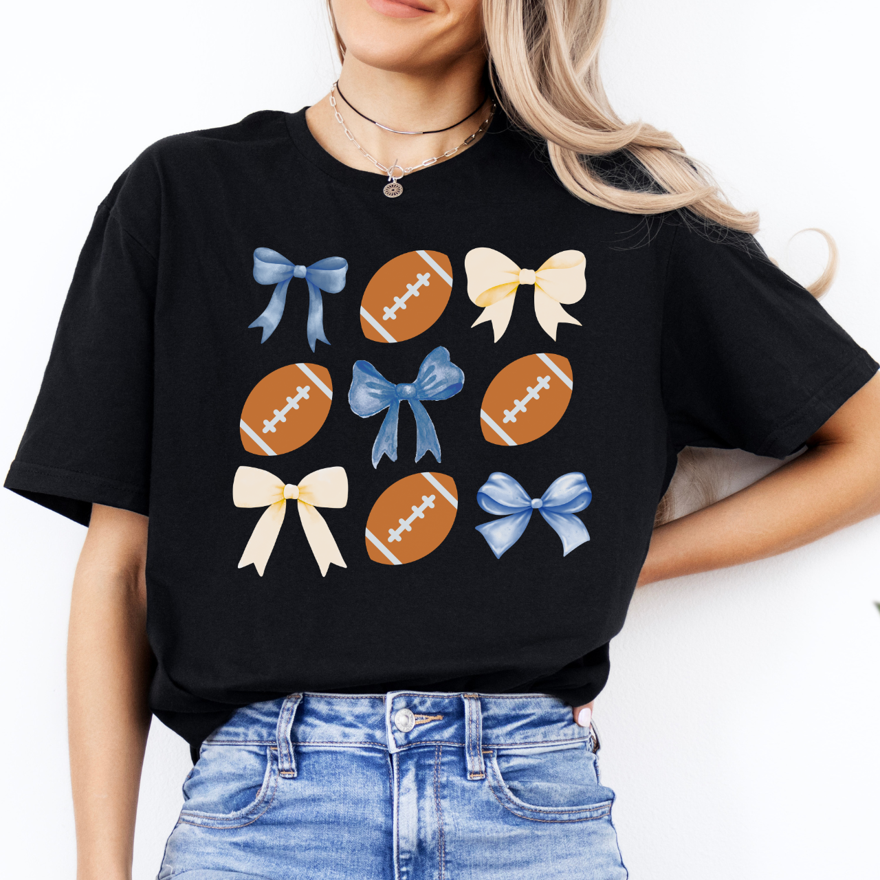Durant Wildcats Football Bows Tee