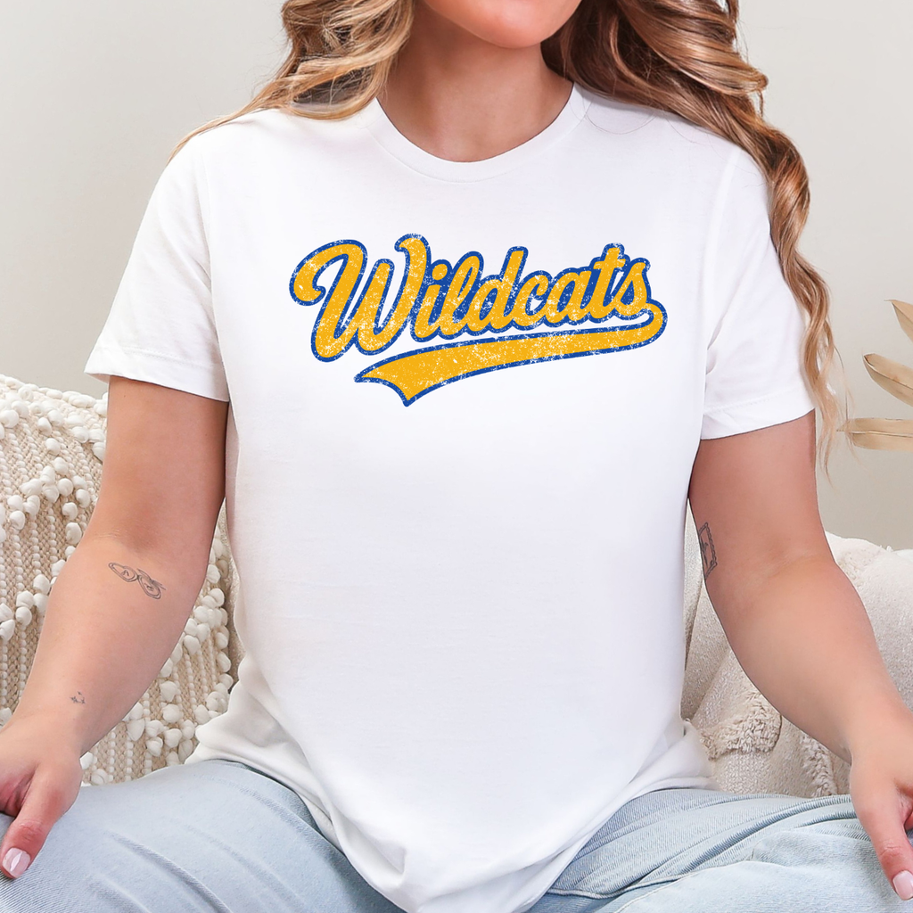 Durant Wildcats Classic Distressed Graphic Tee