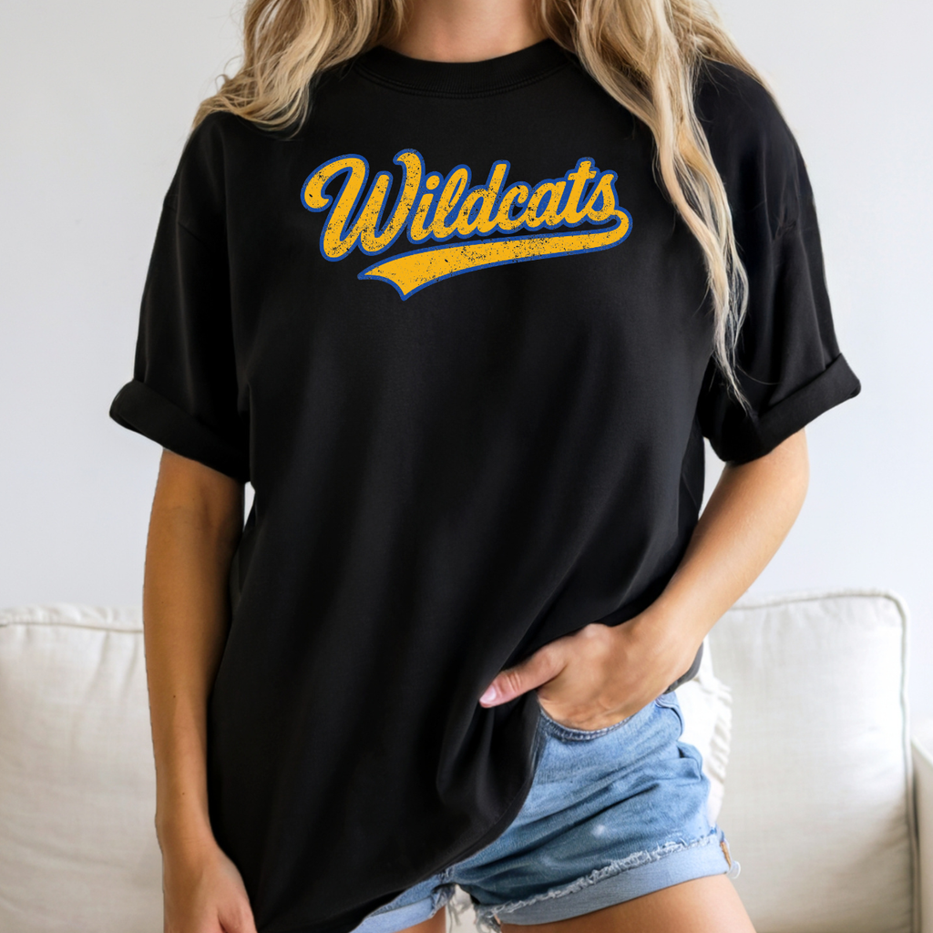 Durant Wildcats Classic Distressed Graphic Tee