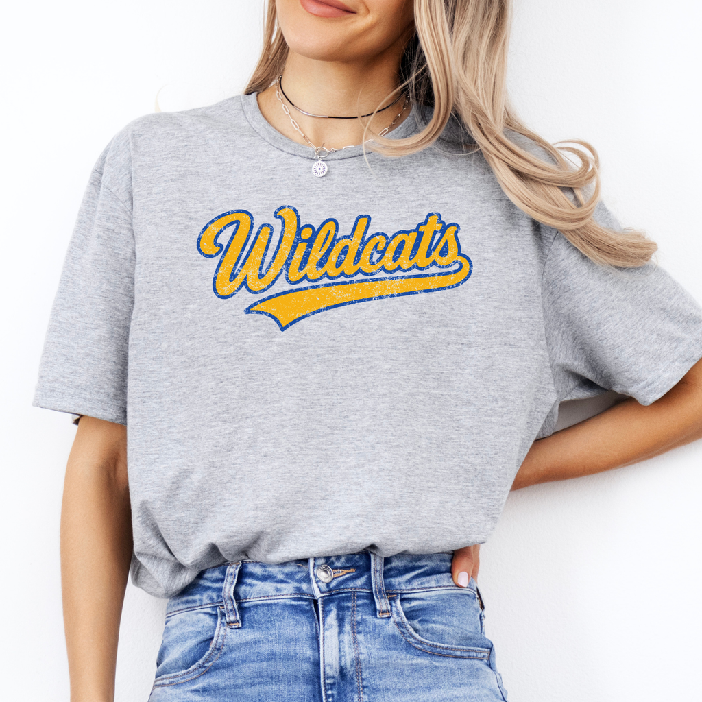 Durant Wildcats Classic Distressed Graphic Tee