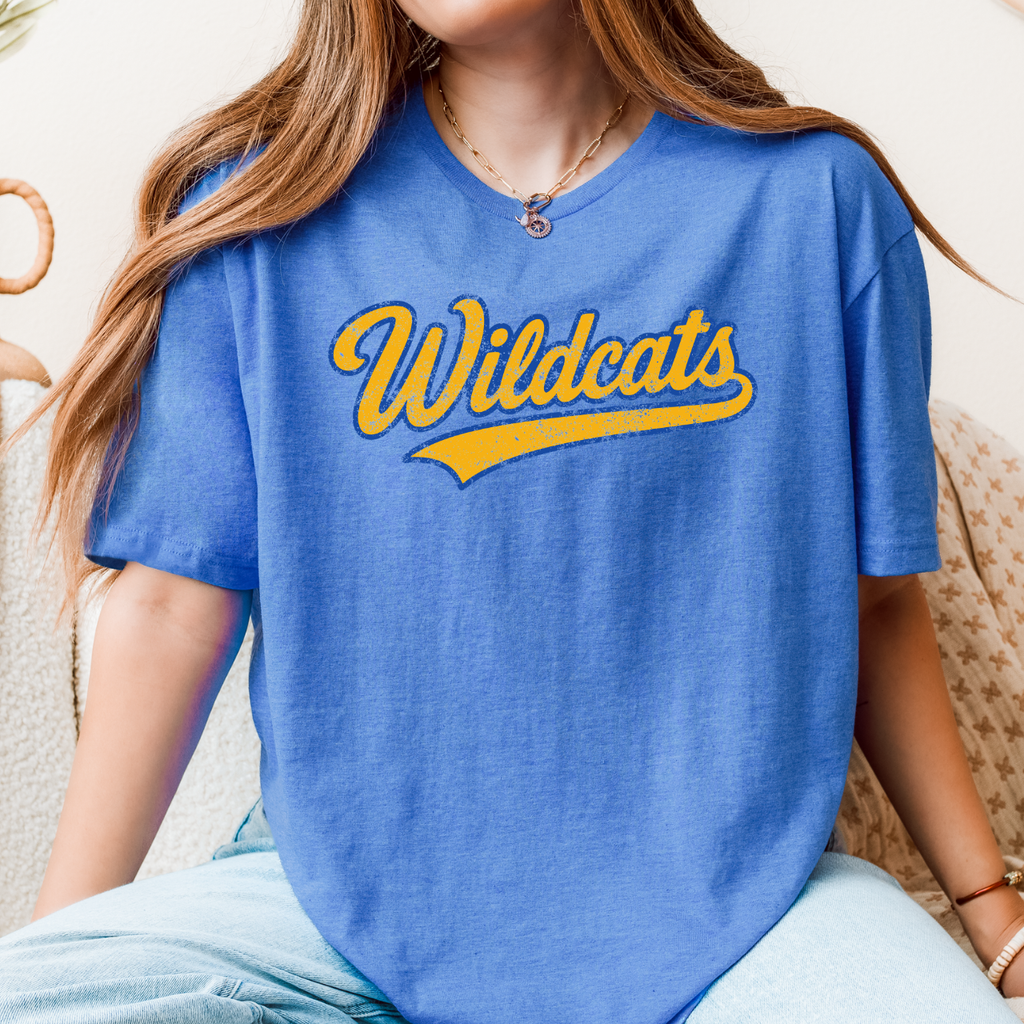 Durant Wildcats Classic Distressed Graphic Tee