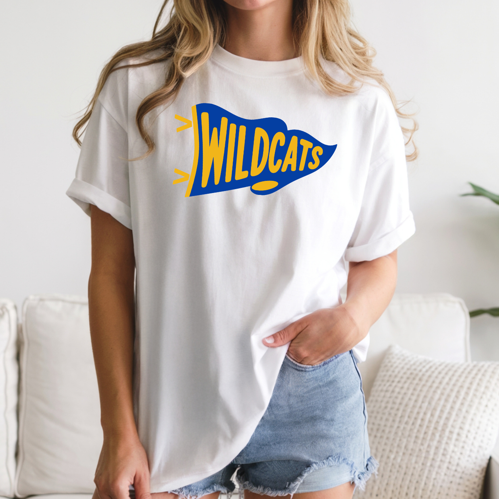 Durant Wildcats Retro Pennant Tee