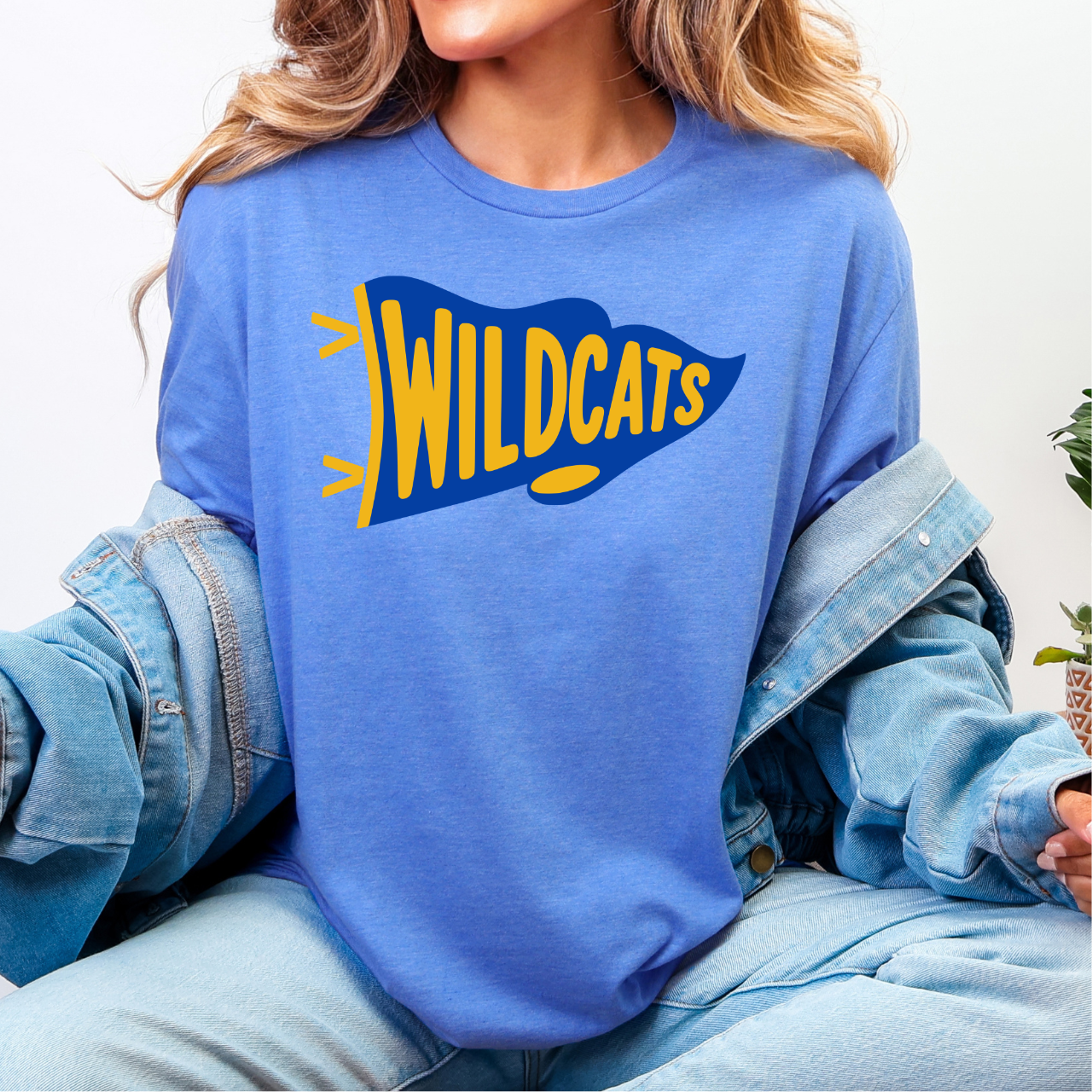Durant Wildcats Retro Pennant Tee