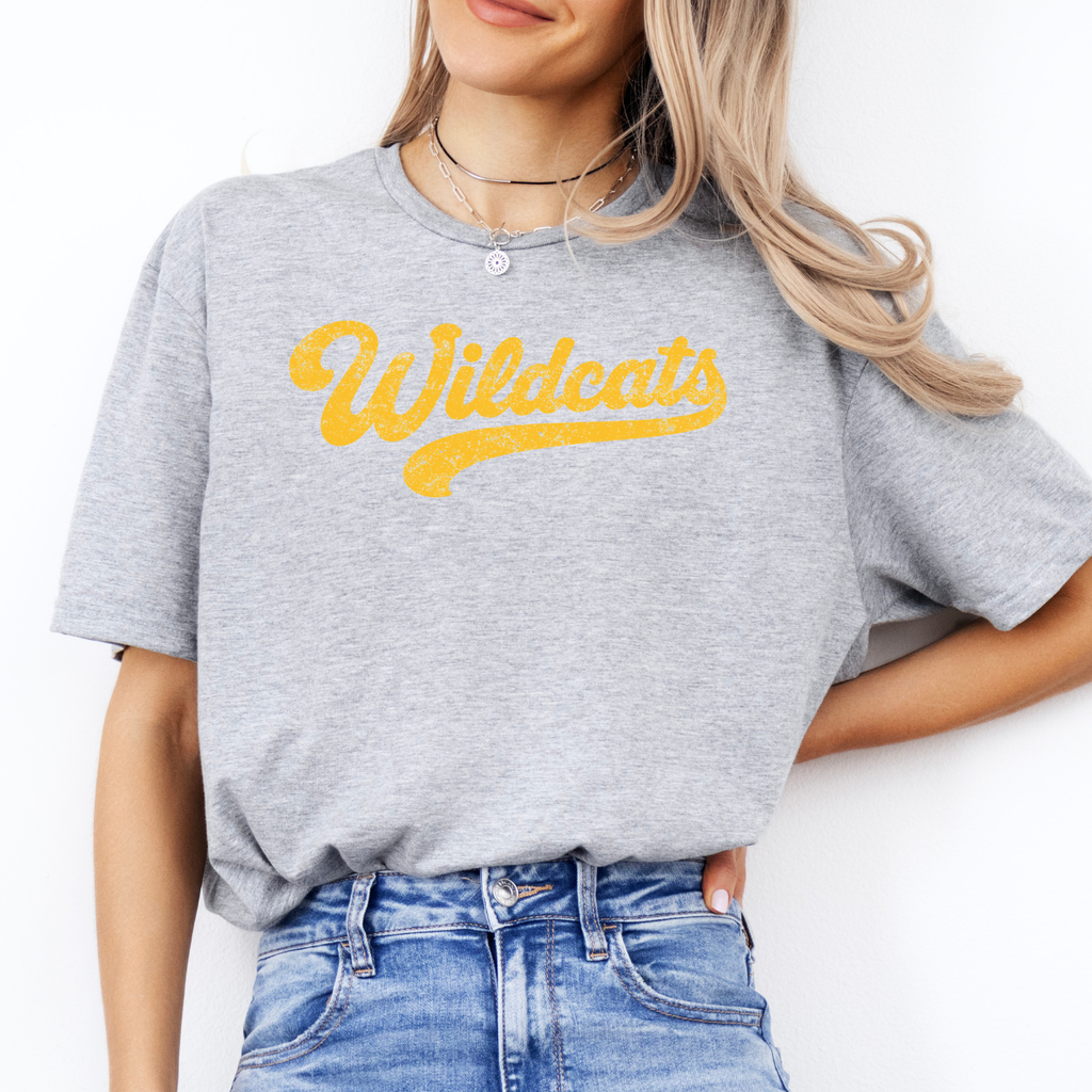 Durant Wildcats Vintage Script Graphic Tee