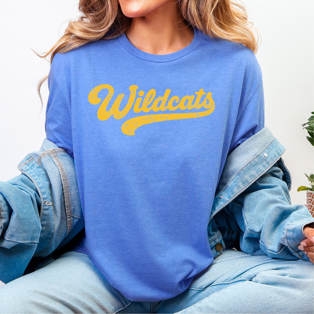 Durant Wildcats Vintage Script Graphic Tee