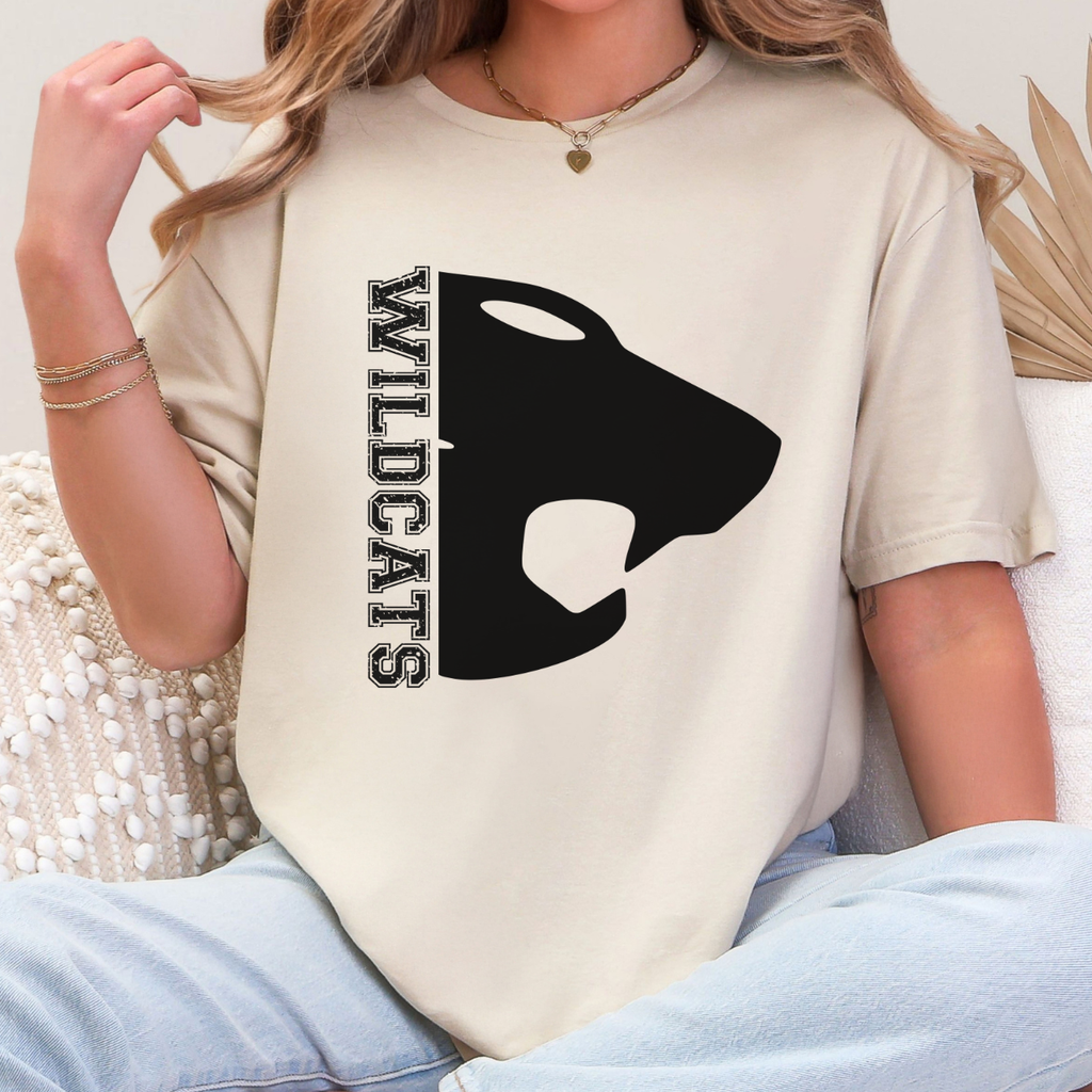 Durant Wildcats Bold Mascot Logo Tee