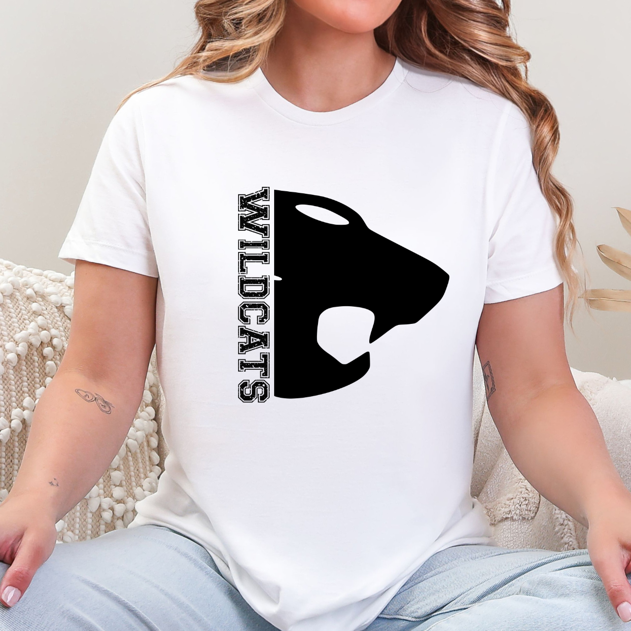 Durant Wildcats Bold Mascot Logo Tee