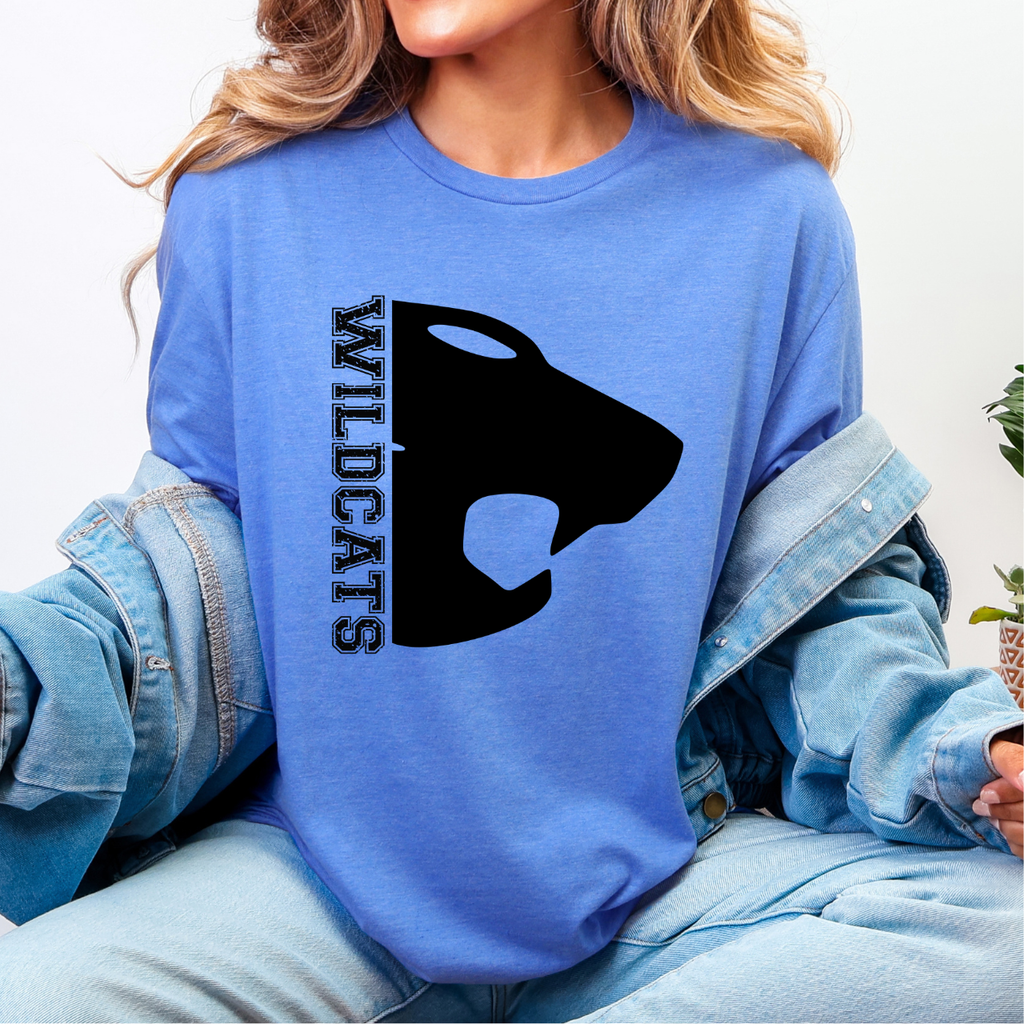 Durant Wildcats Bold Mascot Logo Tee