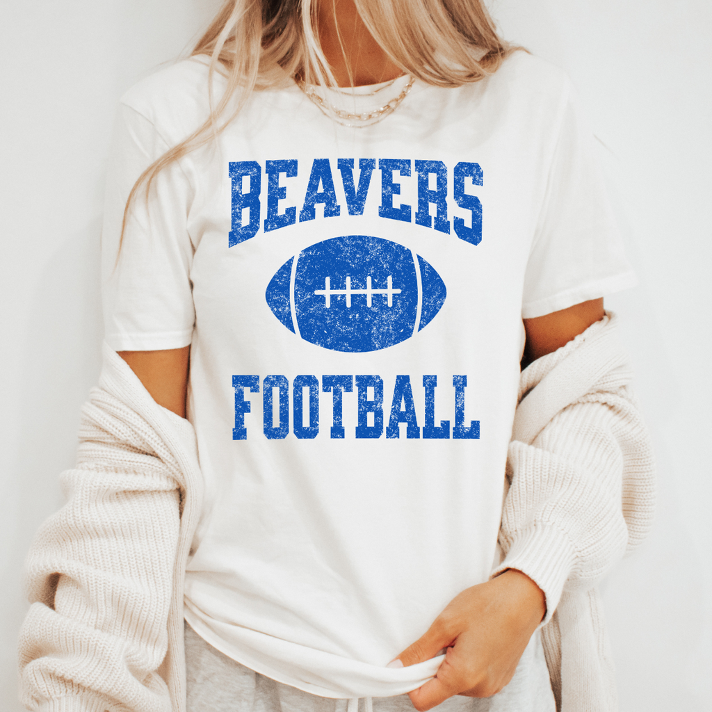 Wilton Beavers Football Tee (blue)