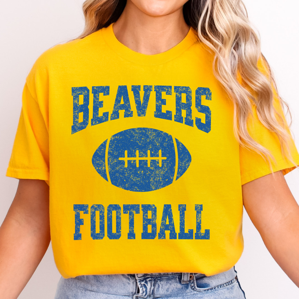 Wilton Beavers Football Tee (blue)