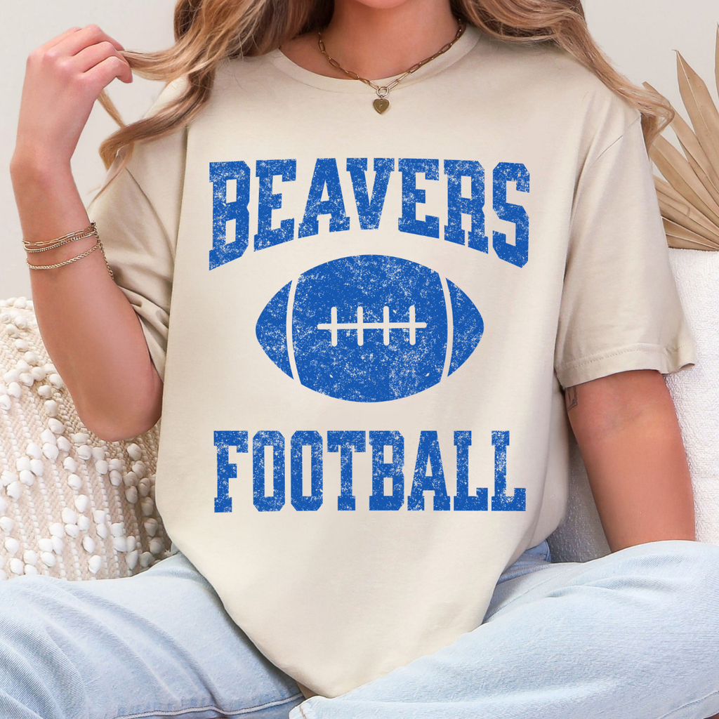 Wilton Beavers Football Tee (blue)