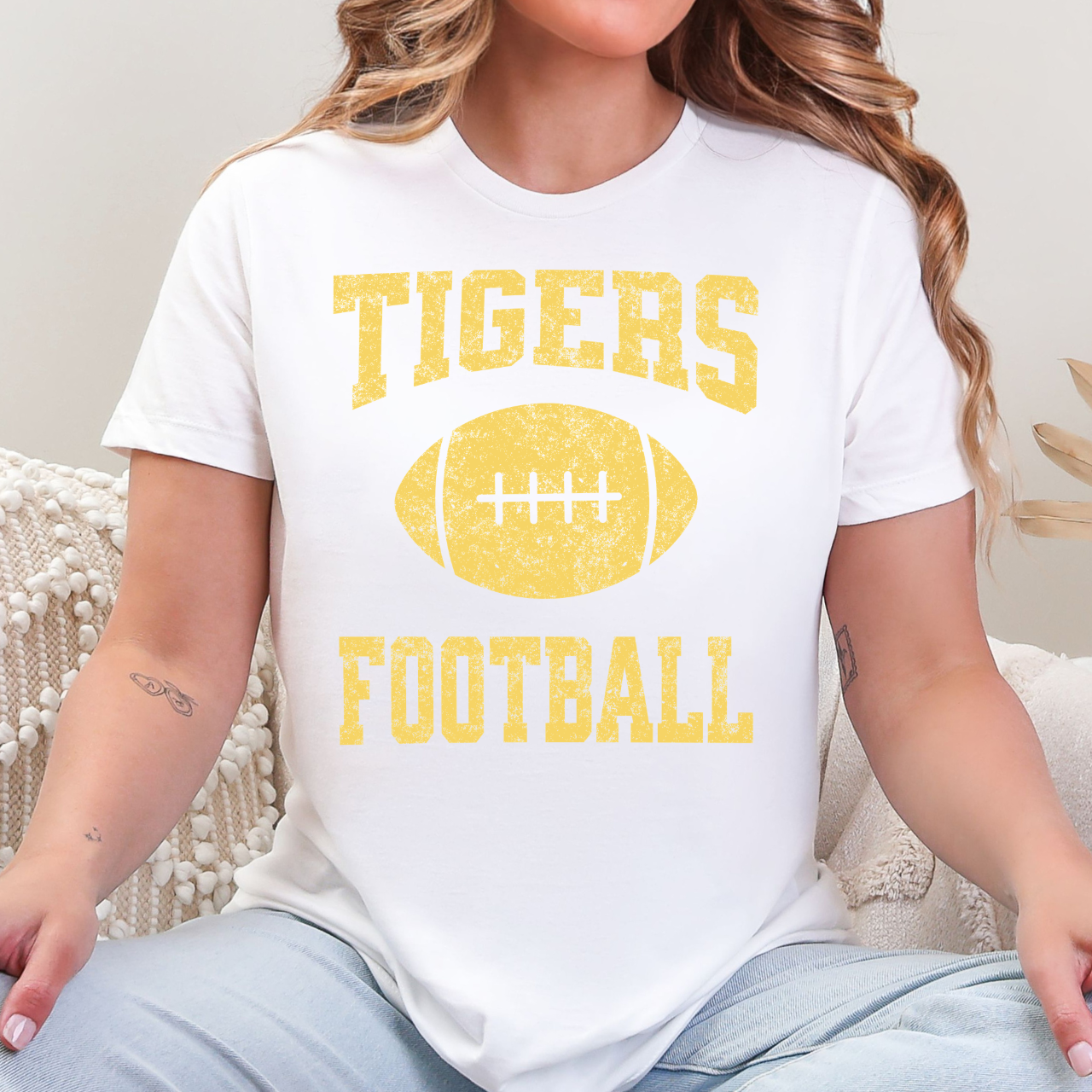 Tipton Tigers Football Tee (gold)