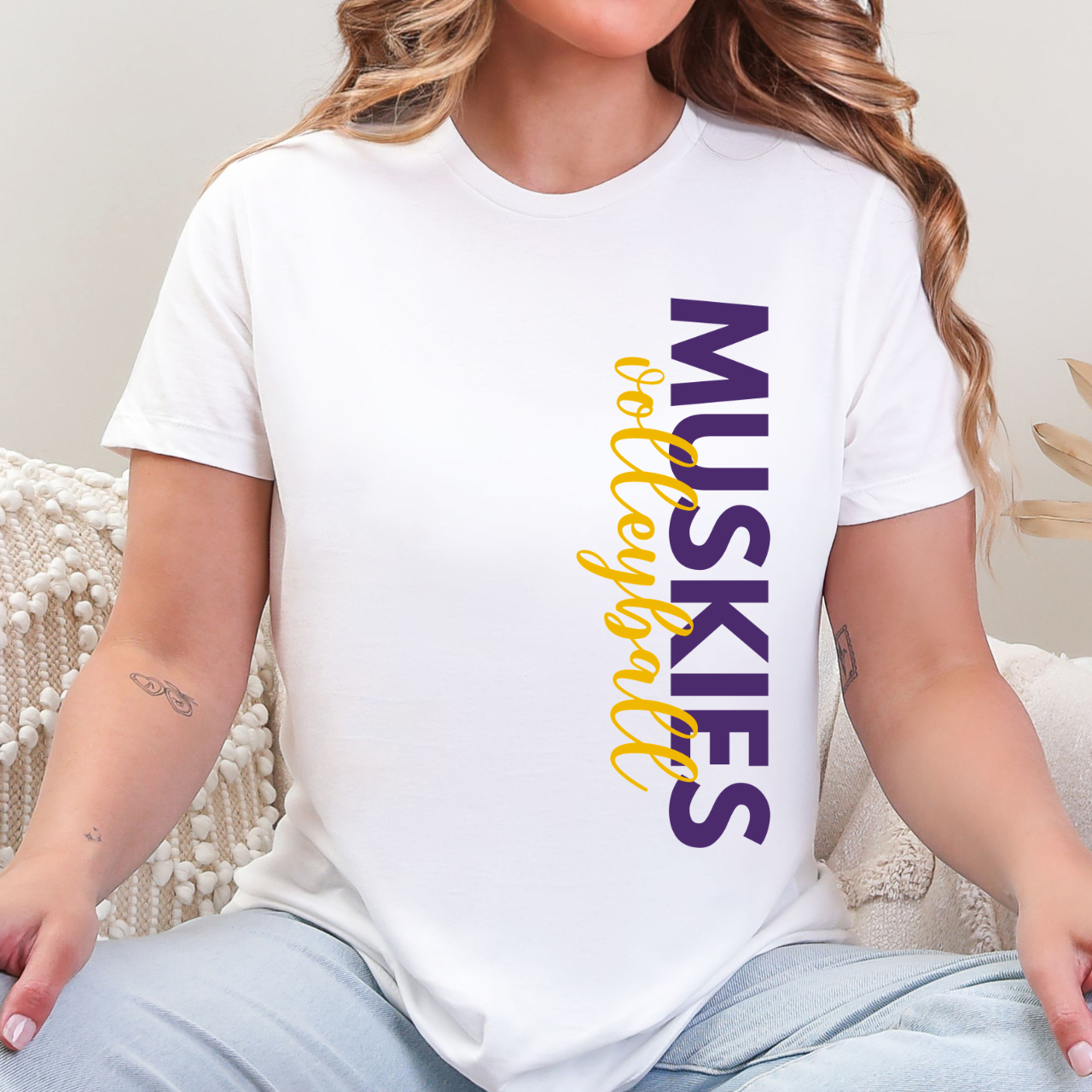 Muscatine Muskies Volleyball Side Print Tee
