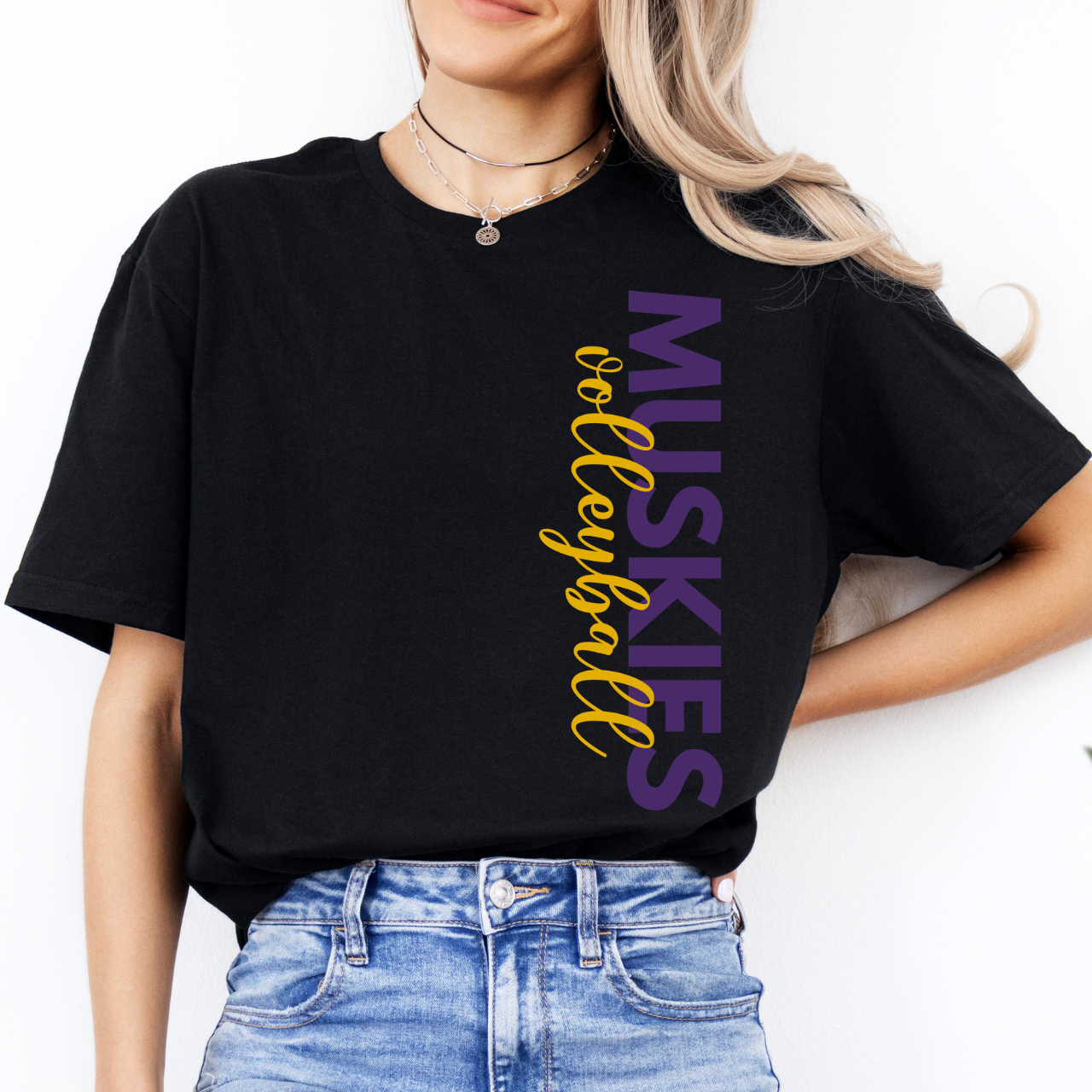 Muscatine Muskies Volleyball Side Print Tee