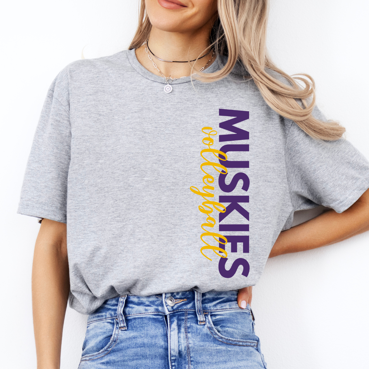 Muscatine Muskies Volleyball Side Print Tee