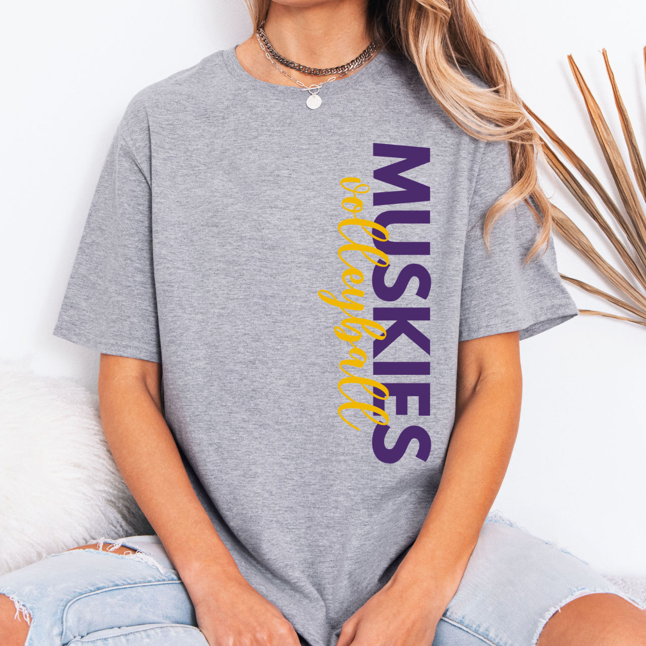 Muscatine Muskies Volleyball Side Print Tee