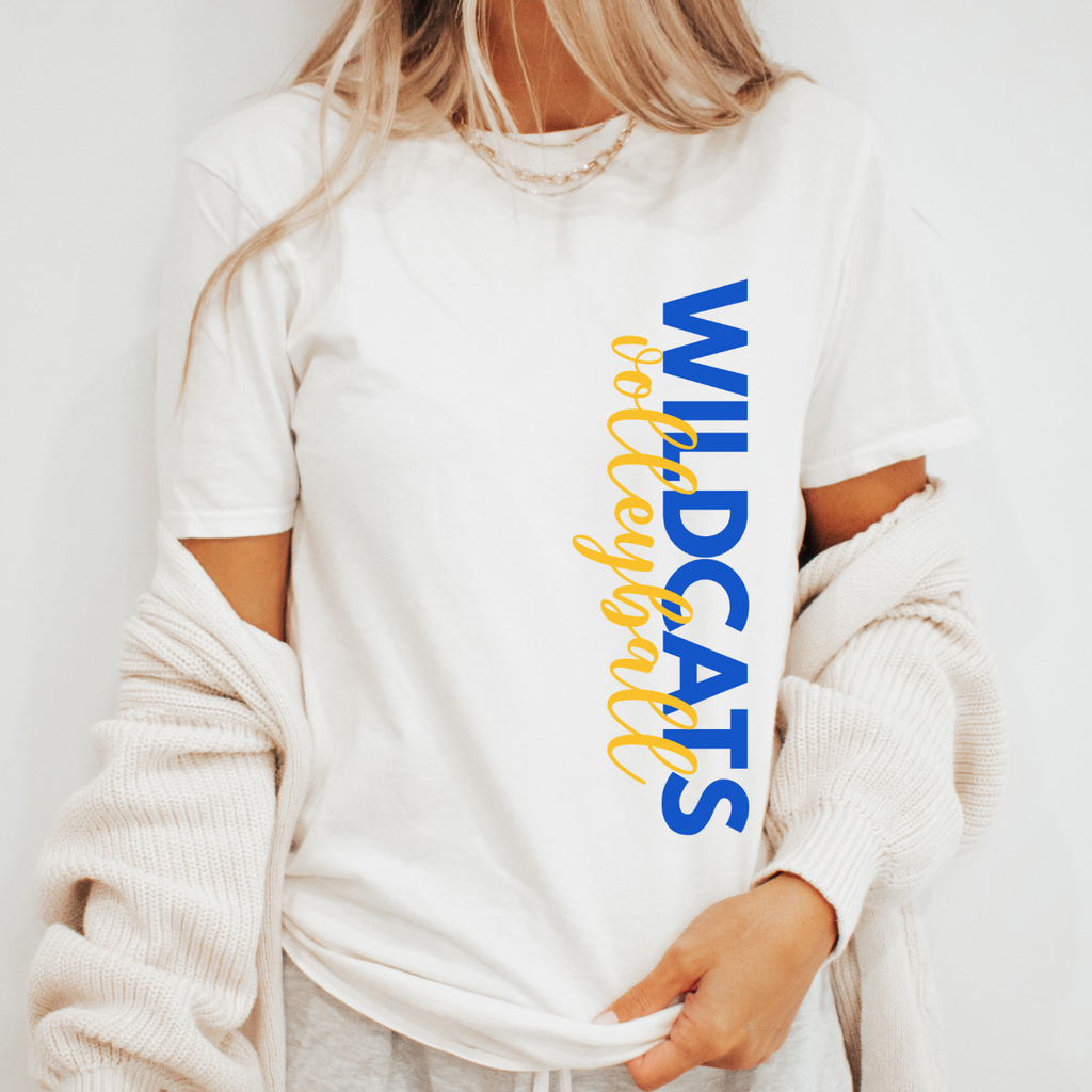 Durant Wildcats Volleyball Side Print Tee