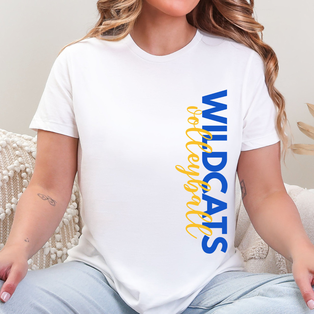 Durant Wildcats Volleyball Side Print Tee