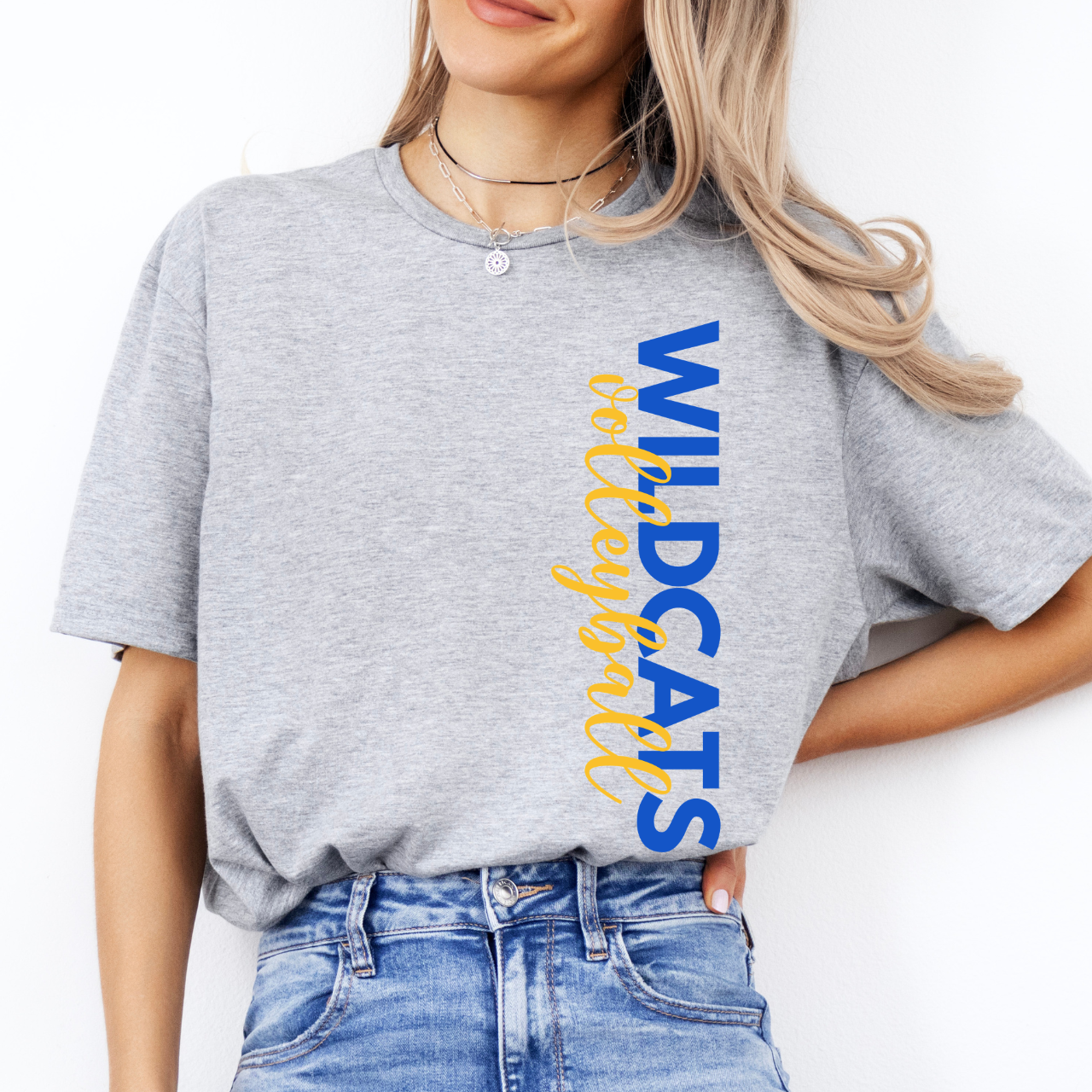 Durant Wildcats Volleyball Side Print Tee