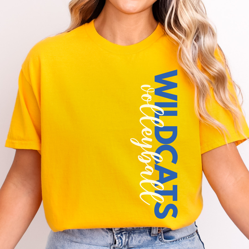 Durant Wildcats Volleyball Side Print Tee