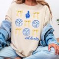 Durant Wildcats Volleyballs and Bows Tee
