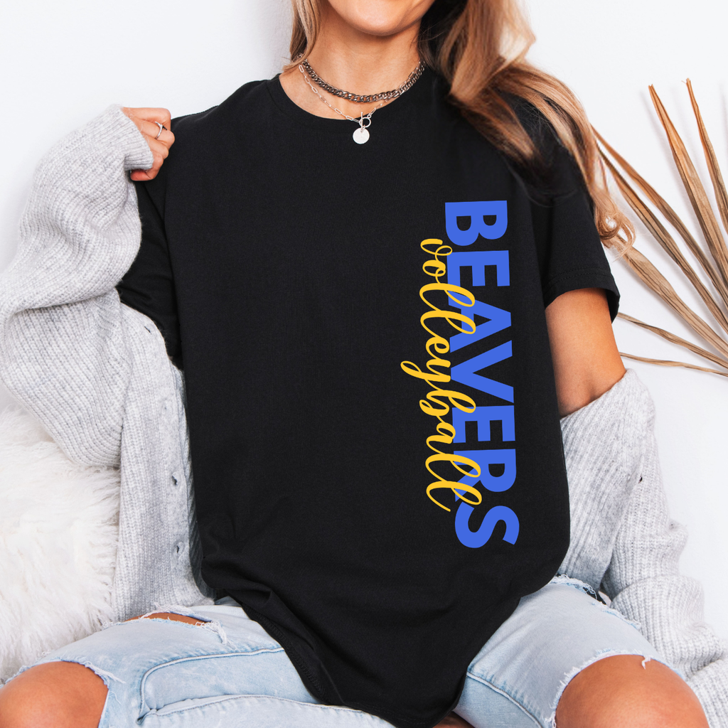 Wilton Beavers Volleyball Side Print Tee