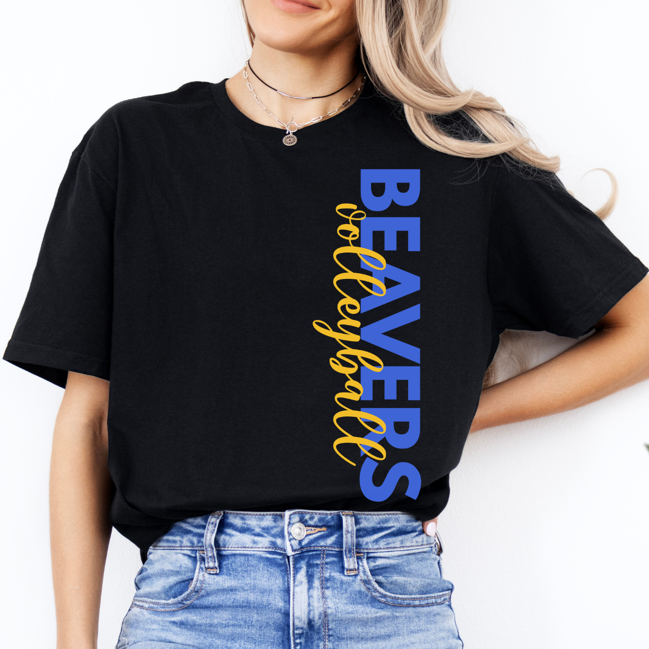Wilton Beavers Volleyball Side Print Tee