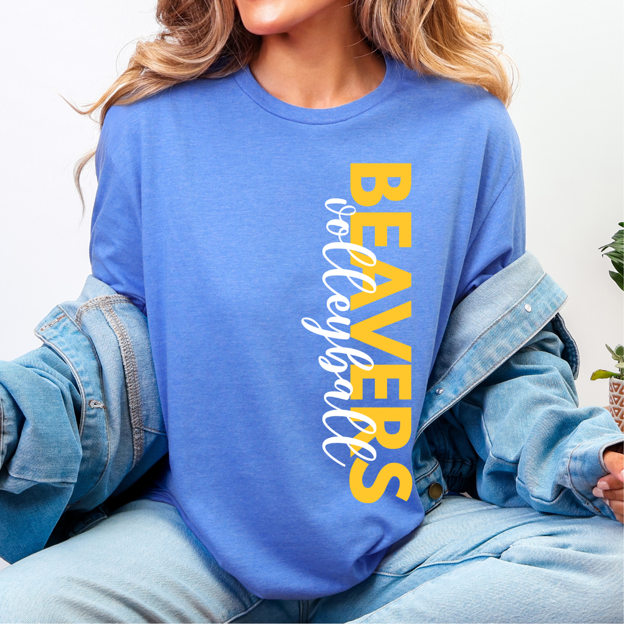 Wilton Beavers Volleyball Side Print Tee