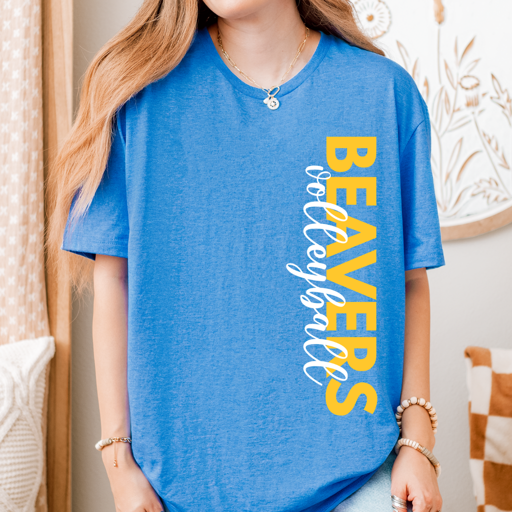 Wilton Beavers Volleyball Side Print Tee