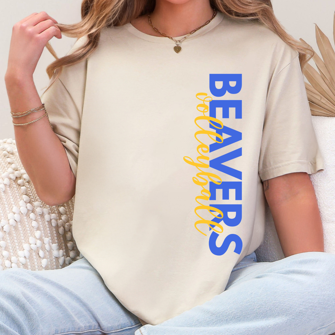 Wilton Beavers Volleyball Side Print Tee