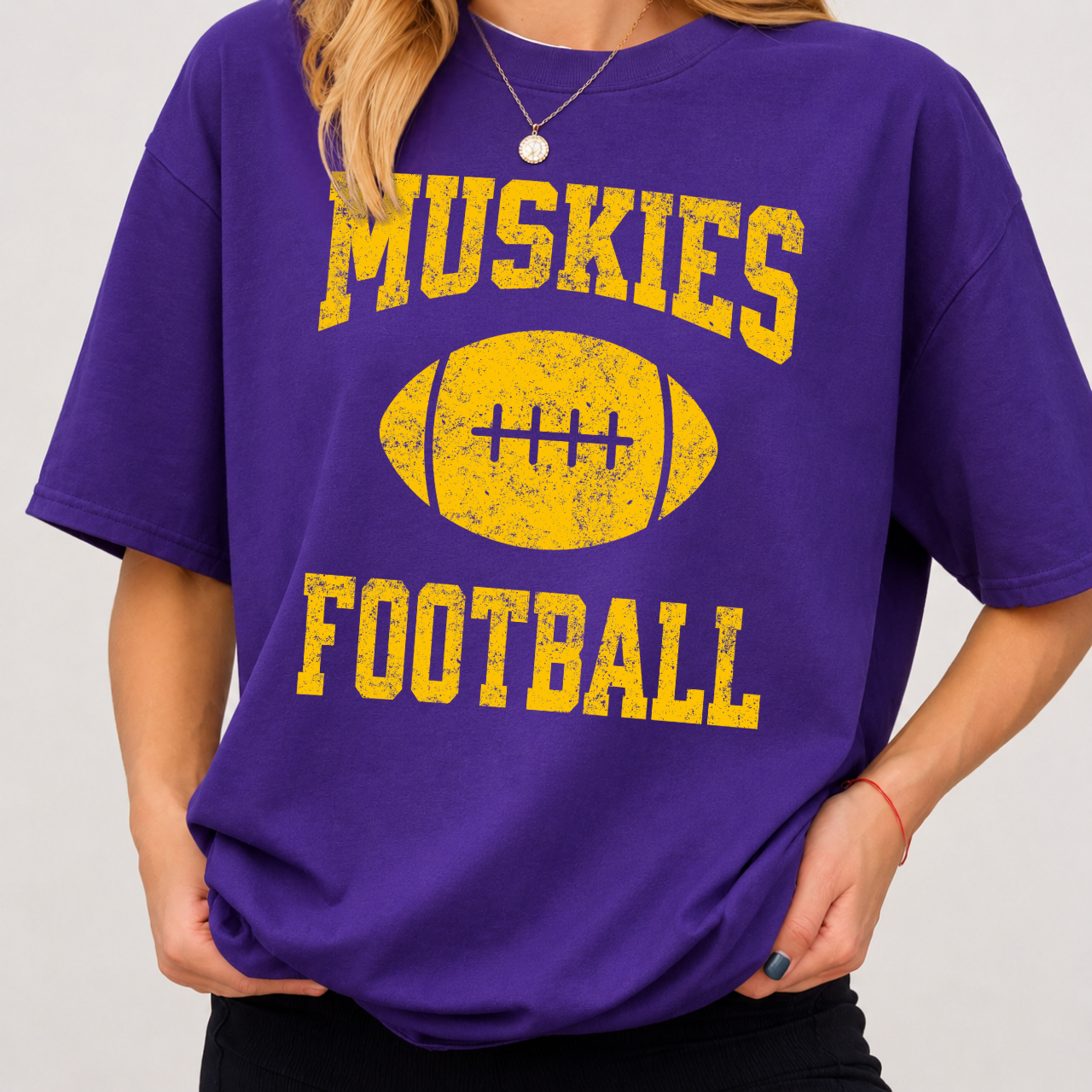 Muskies Football Tee (Gold)