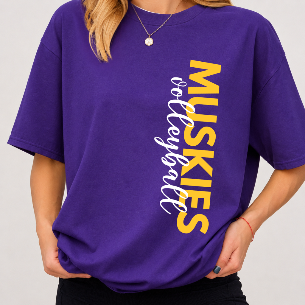 Muscatine Muskies Volleyball Side Print Tee