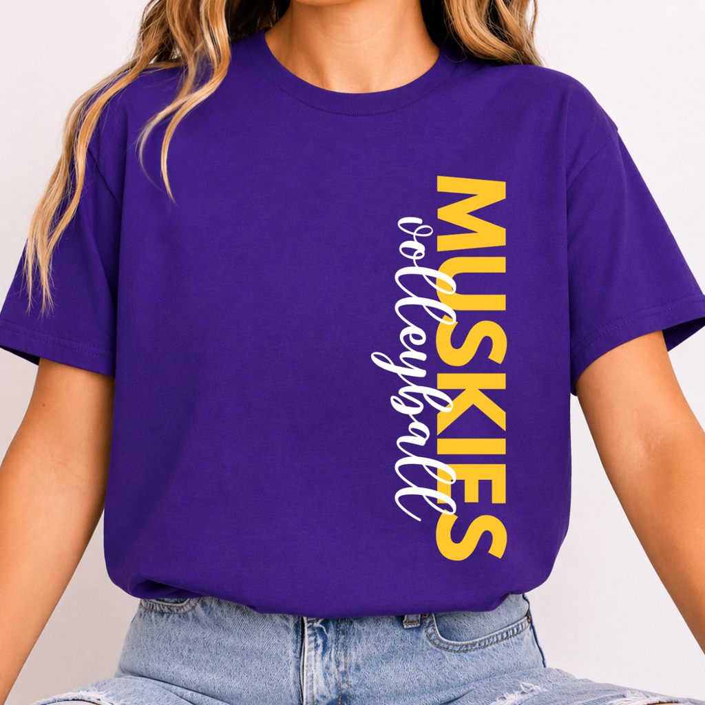Muscatine Muskies Volleyball Side Print Tee
