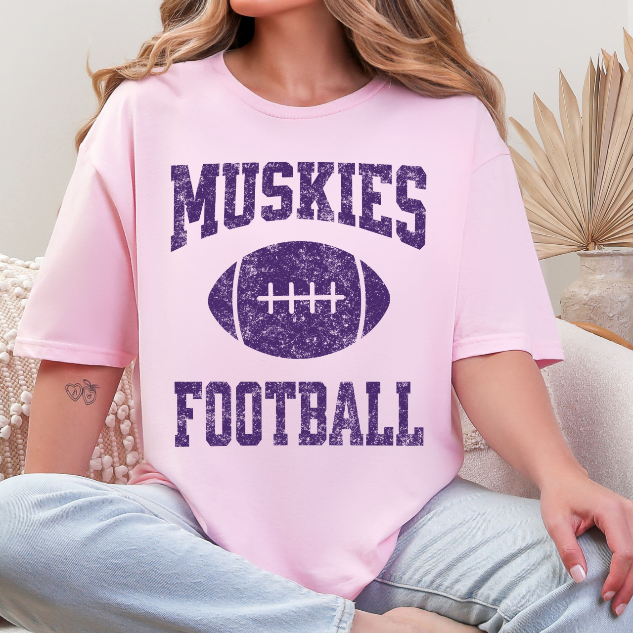 Muskies Football Tee (Purple)